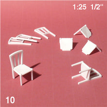 Lade das Bild in den Galerie-Viewer, KITCHEN CHAIRS, MODEL "1821", M=1:25 WHITE / 1:25 / N/A