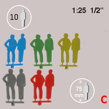 Lade das Bild in den Galerie-Viewer, SILHOUETTE FIGURES, M=1:25 MULTI-COLOUR / 1:25 / H = 75 MM
