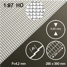 Lade das Bild in den Galerie-Viewer, ROOF TILE SHEET, M=1:87 WHITE / 1:87 / 290 x 390 x 0.5 MM
