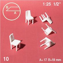 Lade das Bild in den Galerie-Viewer, CHAIRS, MODEL &quot;1504&quot;, M=1:25 WHITE / 1:25 / N/A
